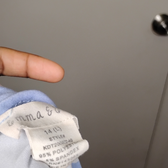 Floral Blue Tie-Front Blouse - Picture 4 of 4